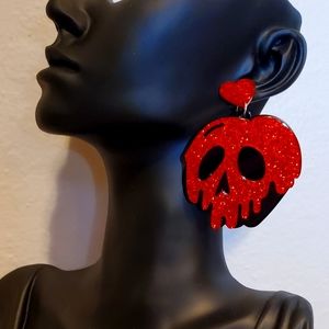 Poisoned Apple Halloween Earrings